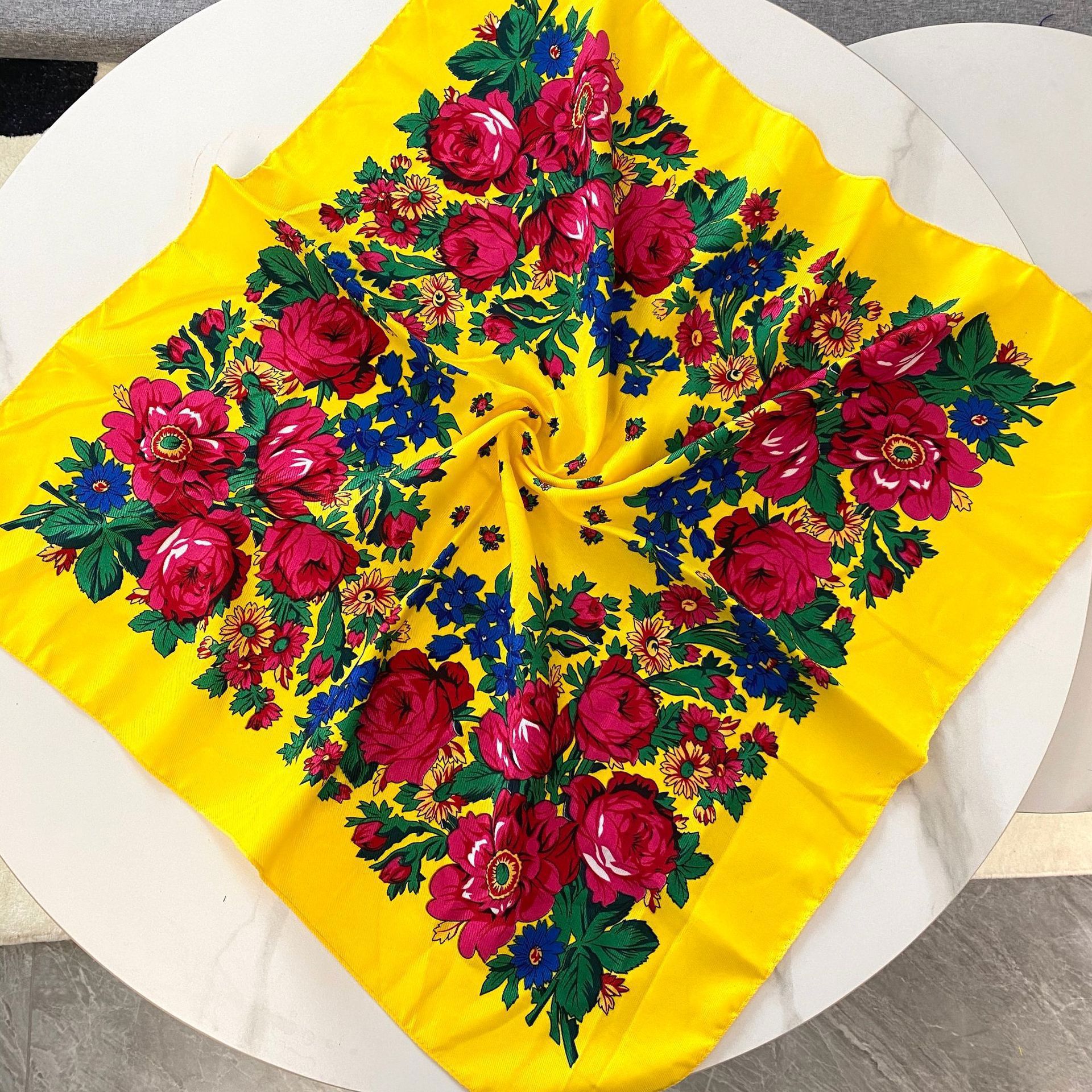 70*70cm Russian Floral Square  – обзор и цена Ethnic Fabric