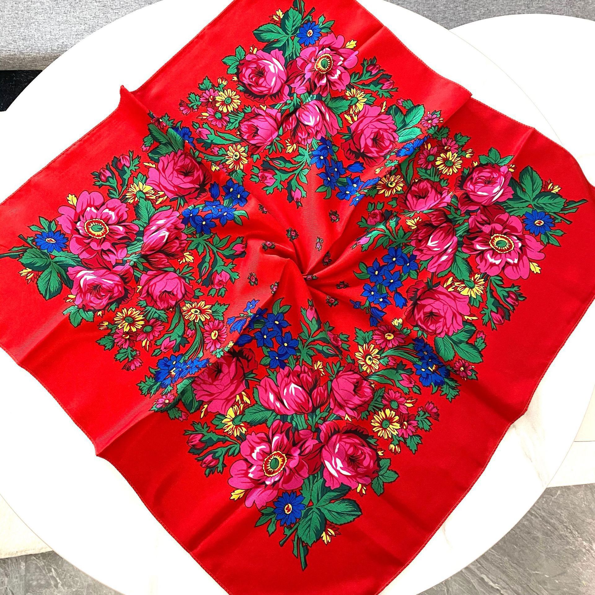 70*70cm Russian Floral Square  – обзор и цена Ethnic Fabric
