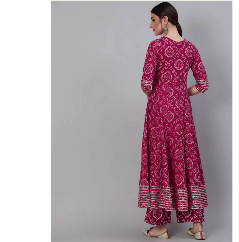 Indian Pure Cotton Rose Red Pr – обзор и цена Salwar Kameez Set