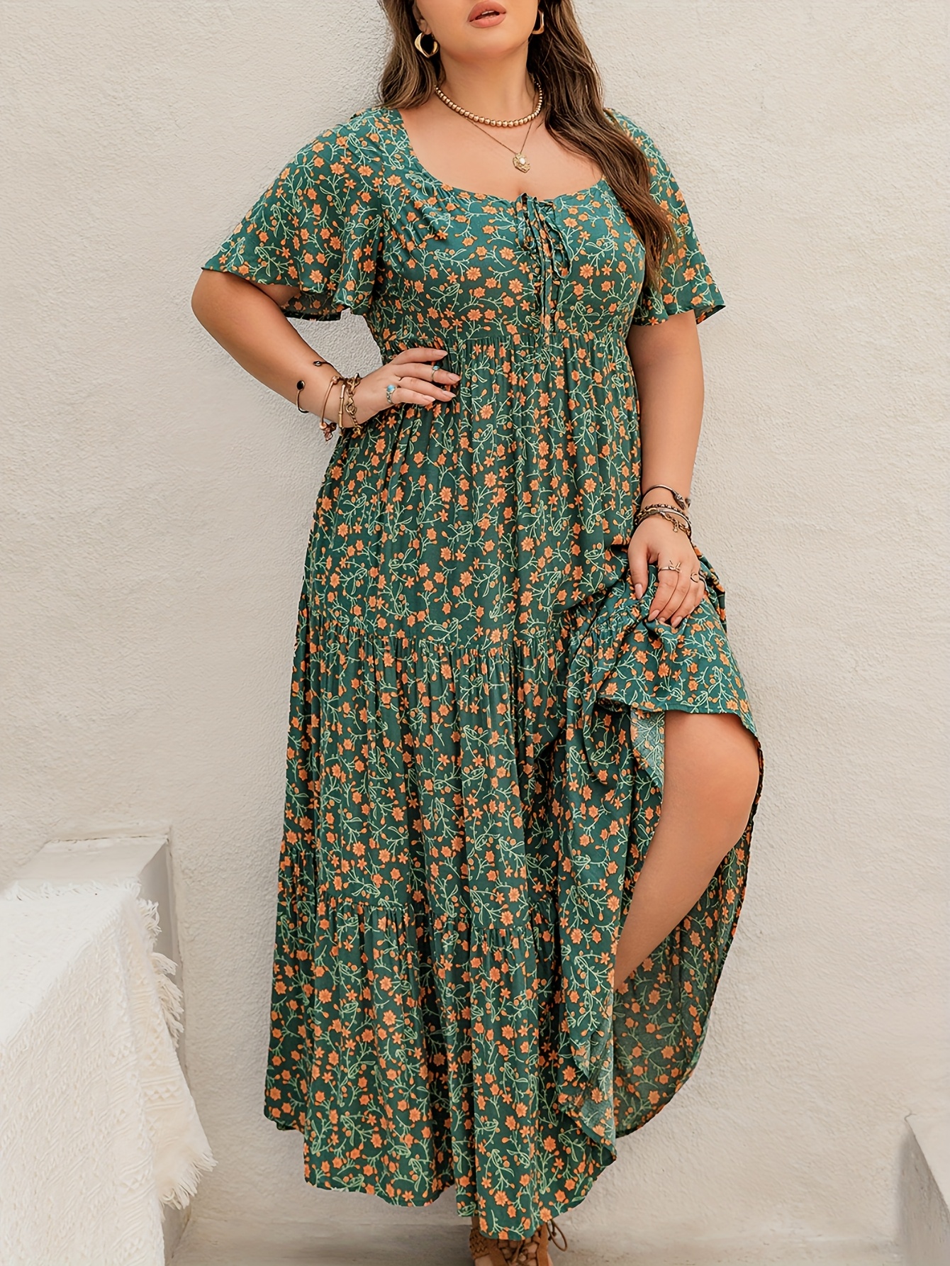Plus Size Bohemian Long Dress  – обзор и цена Ethnic Fashion Dress