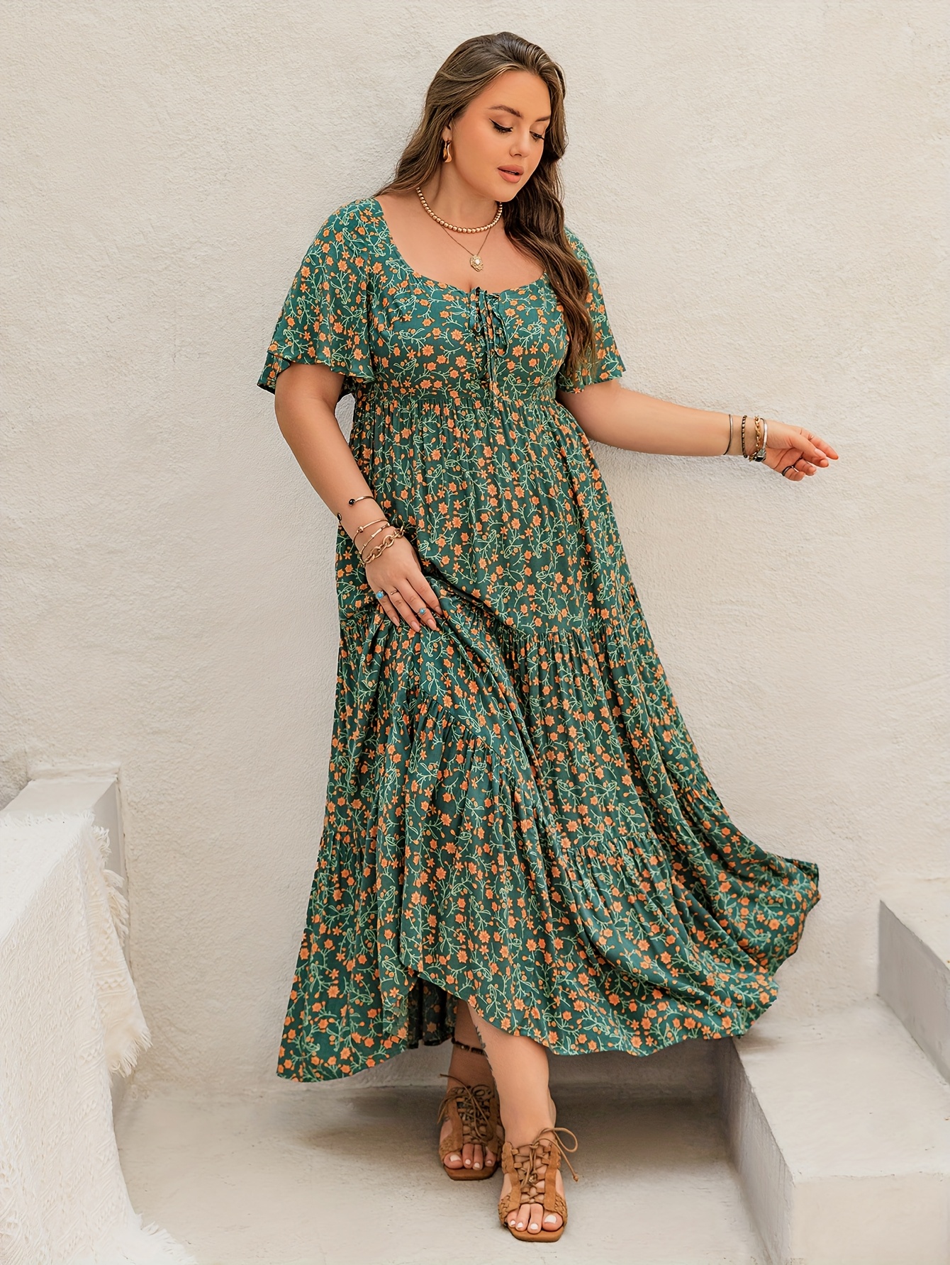 Plus Size Bohemian Long Dress  – обзор и цена Ethnic Fashion Dress