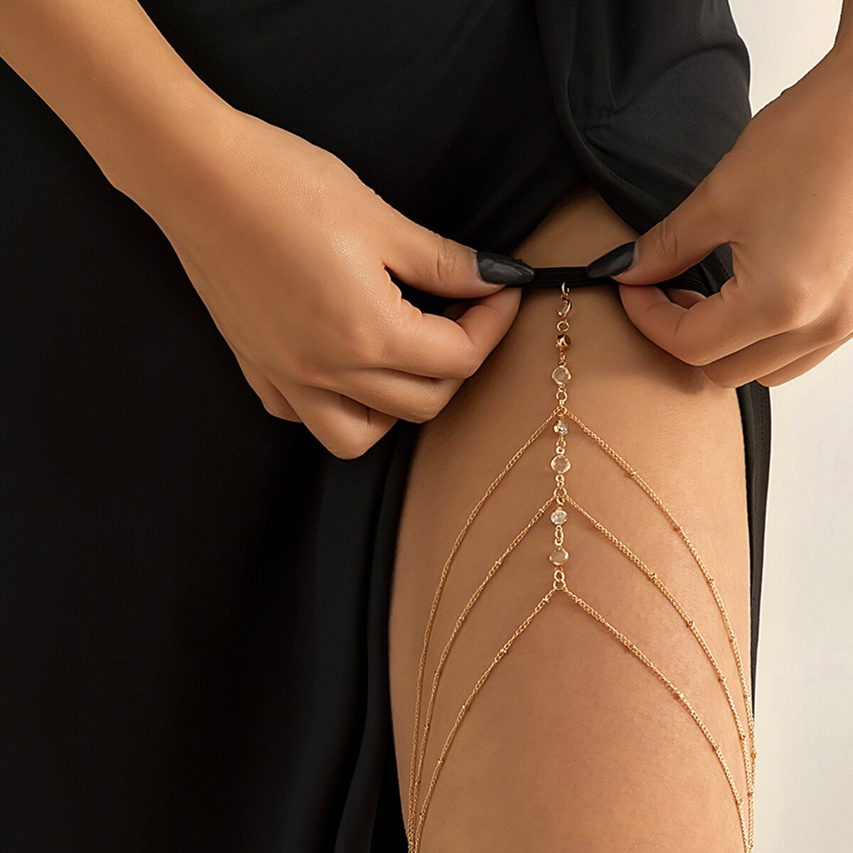 Boho Elastic Band Crystal Leg  – обзор и цена Ethnic Fashion Dress