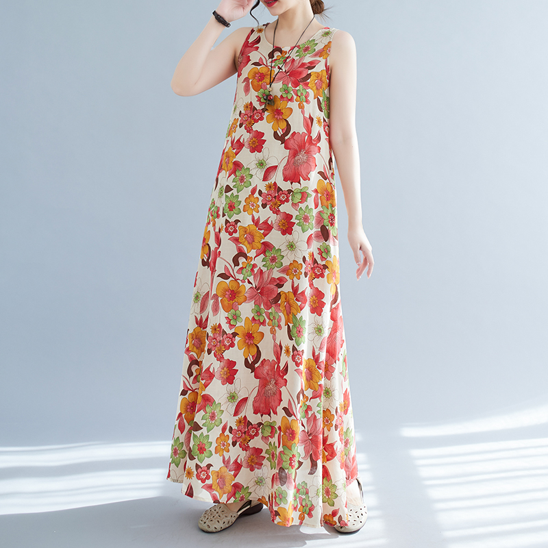 Bohemian Mid-Length Print Dres – обзор и цена Ethnic Fashion Dress