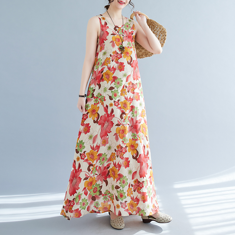 Bohemian Mid-Length Print Dres – обзор и цена Ethnic Fashion Dress