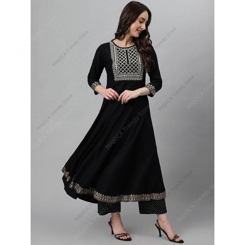 Indian Pakistani Women Black R – обзор и цена Salwar Kameez Set