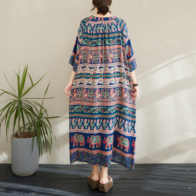 Summer New Loose Cotton Printe – обзор и цена Ethnic Fabric