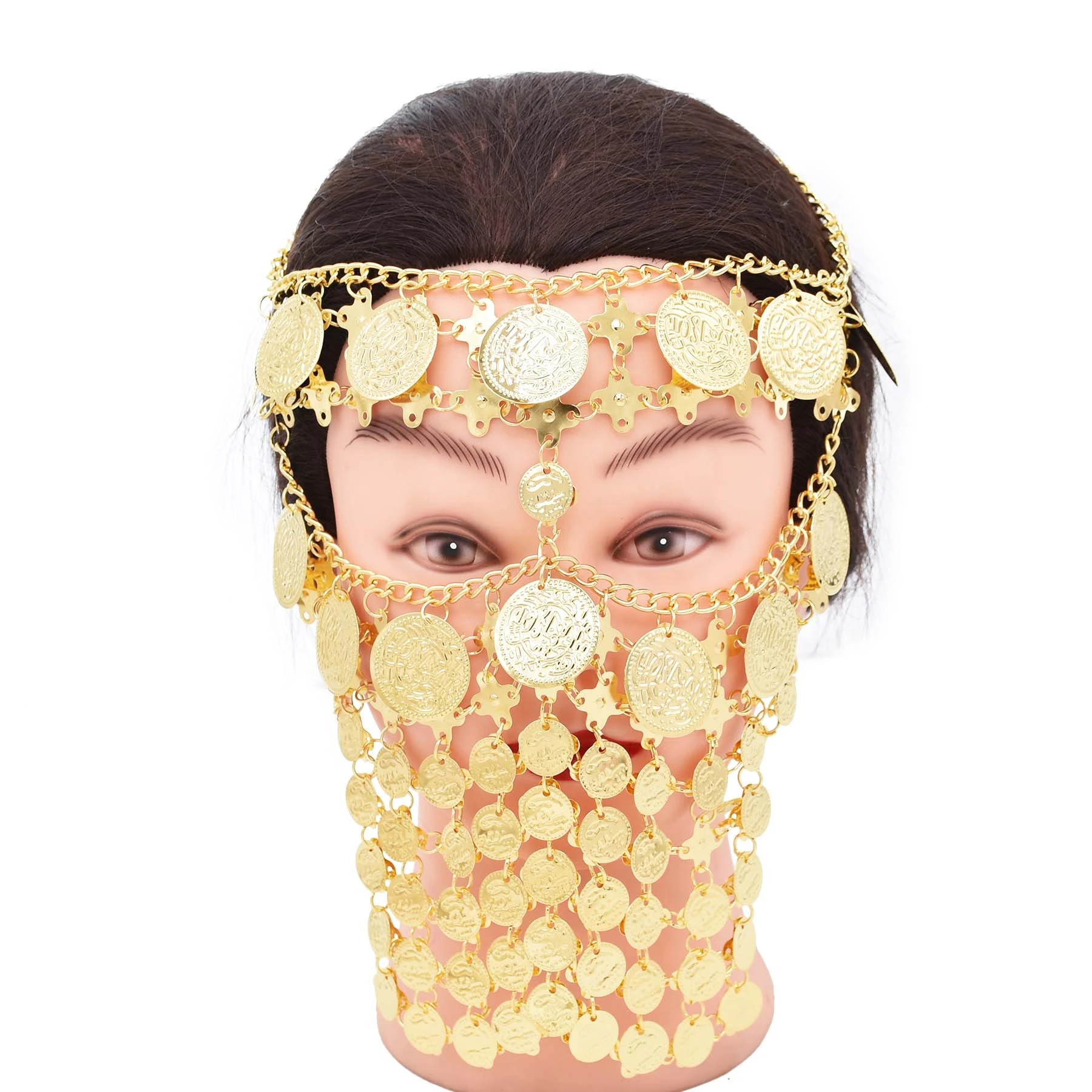 4 Golden Coin Tassel Mask Hair – обзор и цена Fashion Ethnic Indian Clothing