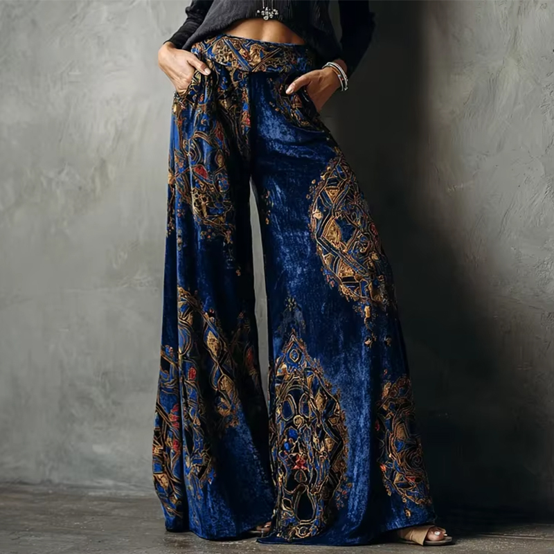 Women's Wide Leg Pants Retro E – обзор и цена Winter Ethnic Fashion For Women