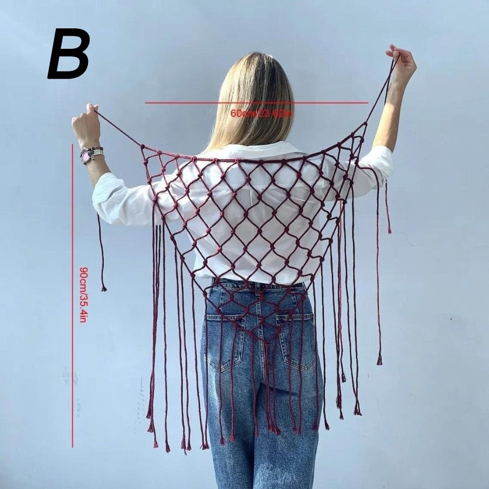 Bohemian Netted Fringe Scarf S – обзор и цена Ethnic Fashion Design
