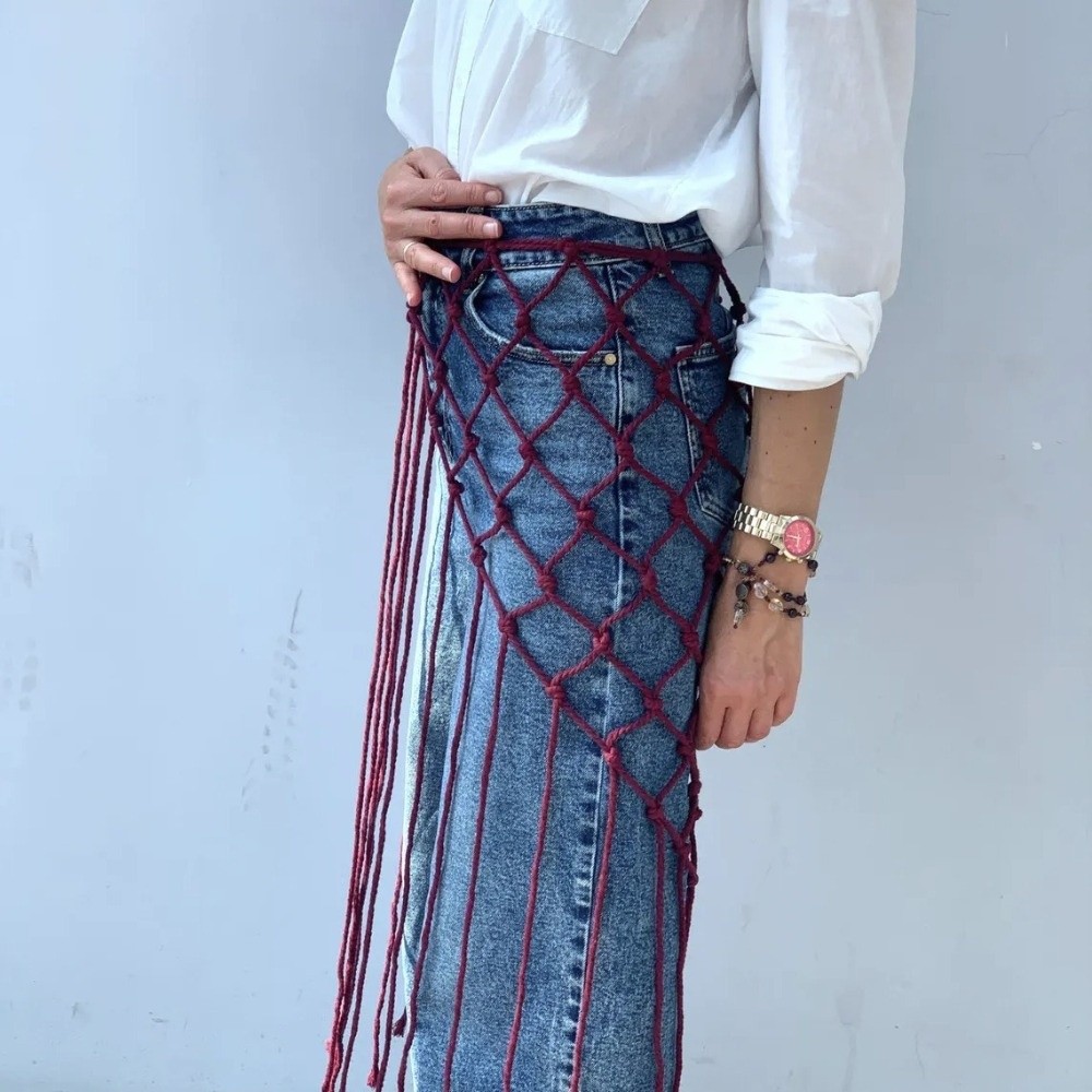 Bohemian Netted Fringe Scarf S – обзор и цена Ethnic Fashion Design