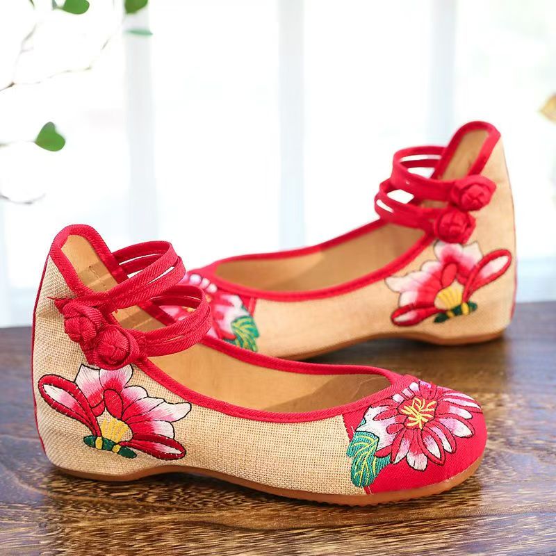 Woman Wedges Embroidered Cloth – обзор и цена Ethnic Fabric